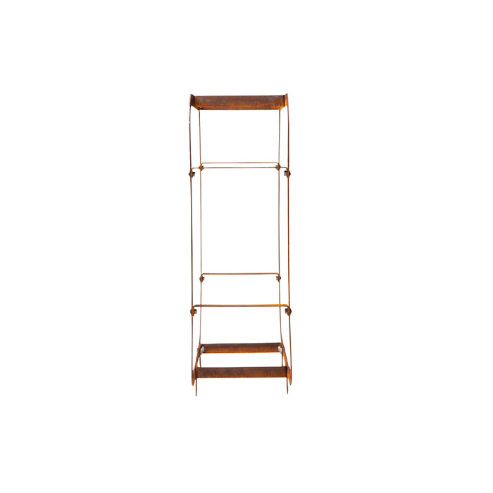 Corten Steel Firewood Rack Ake (size 72 x 72 cm)